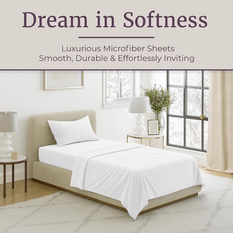 Wrinkle Resistant Brushed Microfiber Sheet Set by Windsor Home
