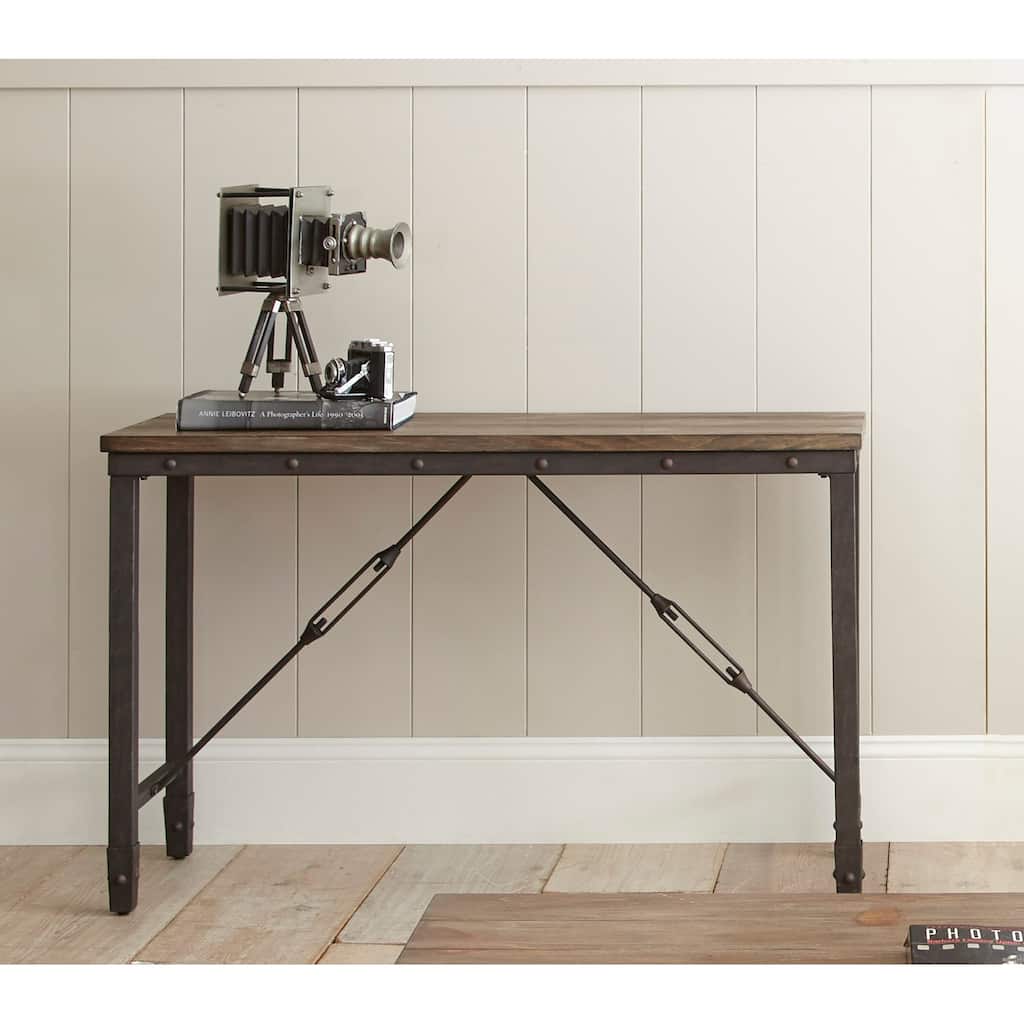 Steve Silver Gatling Industrial Wood and Metal Console Table