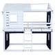 preview thumbnail 8 of 21, Full Size Bunk Wood House Bed with Tent