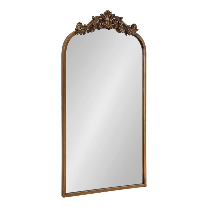 Kate and Laurel Arendahl Traditional Baroque Arch Wall Mirror - 19x31 - Gold