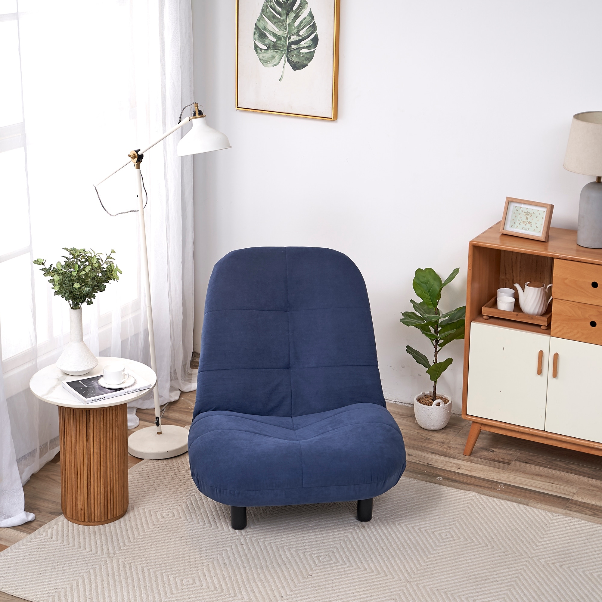 Navy blue single on sale chair