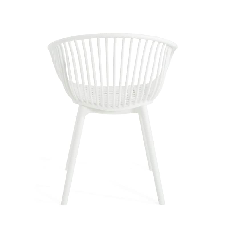 Outdoor Dining Chairs Set of 2 Patio Chairs, White Reading Chair Accent Chair Reception Chair Side Chair