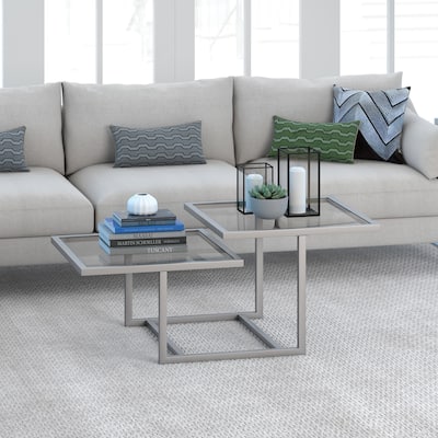 Silver Orchid Solm Two-Tier Blackened Bronze Coffee Table