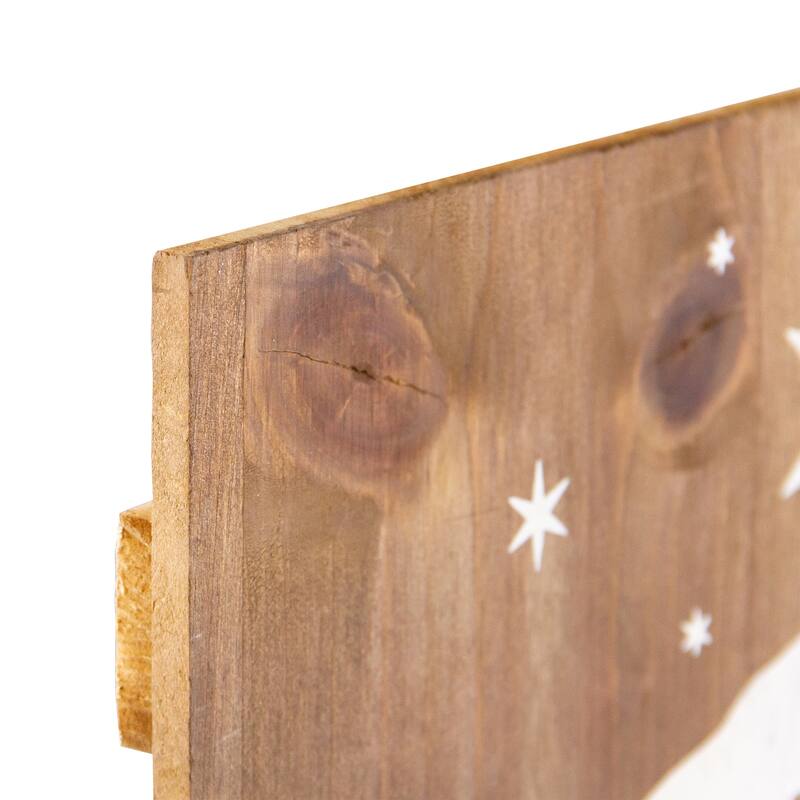 16" Square Nativity Scene Wooden Christmas Plaque