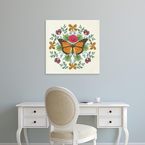 Easy Art Prints Wild Apple Portfolio's 'Butterfly Mandala I' Premium Canvas Art