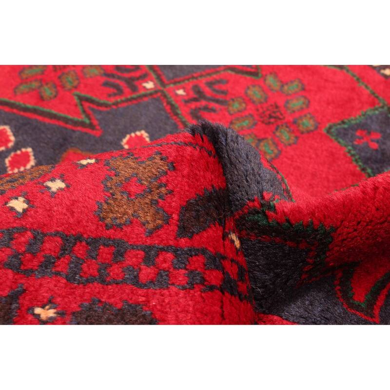 ECARPETGALLERY Hand-knotted Teimani Red Wool Rug - 3'6 x 6'6