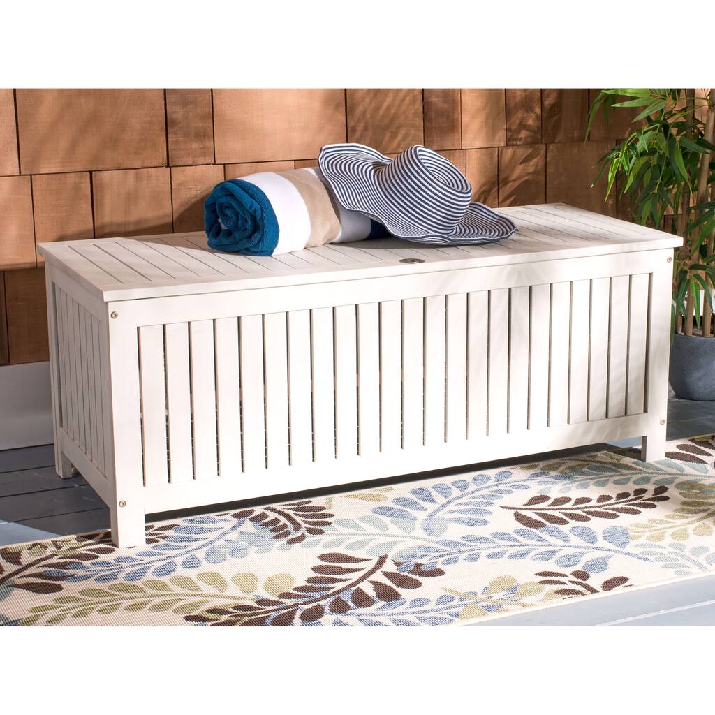 SAFAVIEH Outdoor Priscila Cushion Storage Box - 48Wx20Dx19H