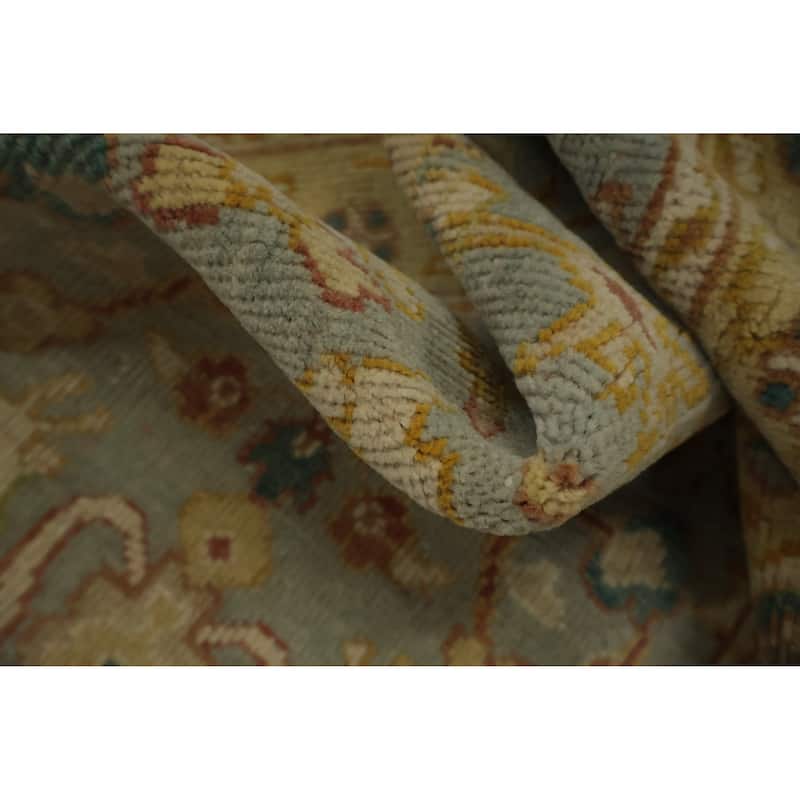 Hand Knotted Oriental 100% Wool Carpet Traditional Floral Navy Blue & Blues Ziegler Area Rug - 3' 3'' X 2' 0''