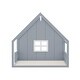 preview thumbnail 22 of 31, Full Size Wood House Bed with LED, Window and Fence