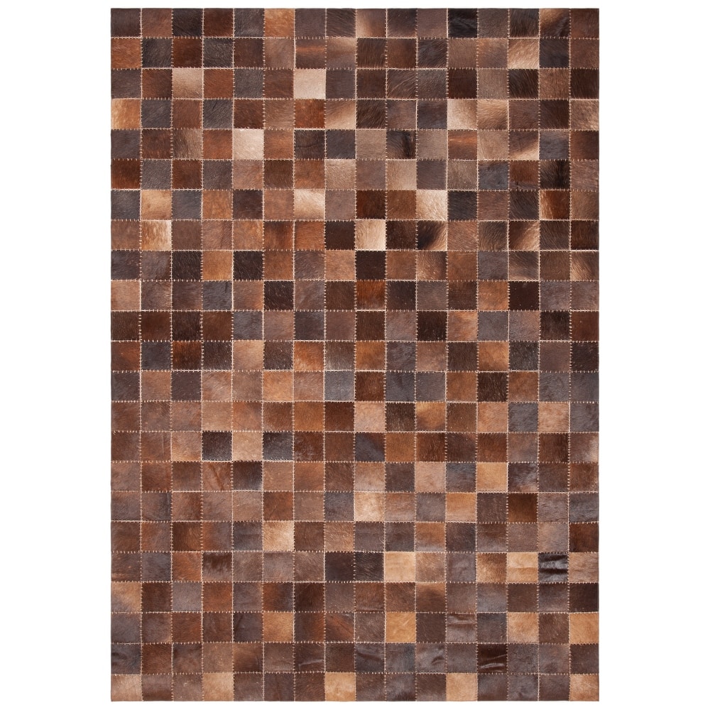 SAFAVIEH Handmade Studio Leather Luciana Natural Hide Leather Rug