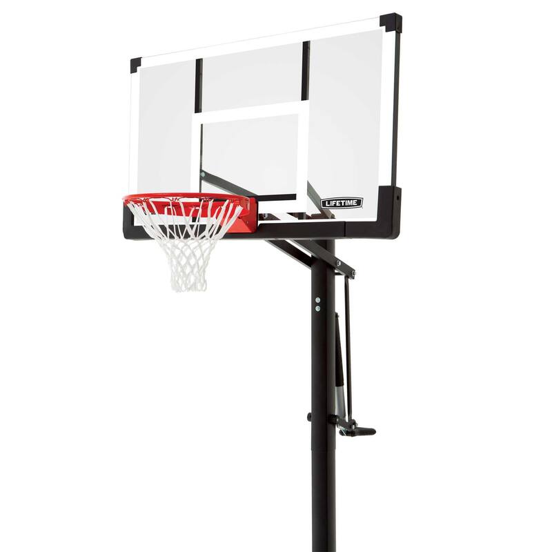Lifetime Adjustable In-Ground Basketball Hoop, 54-Inch Tempered Glass