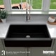 preview thumbnail 11 of 66, Karran Retrofit Farmhouse Quartz Single Bowl Kitchen Sink Kit