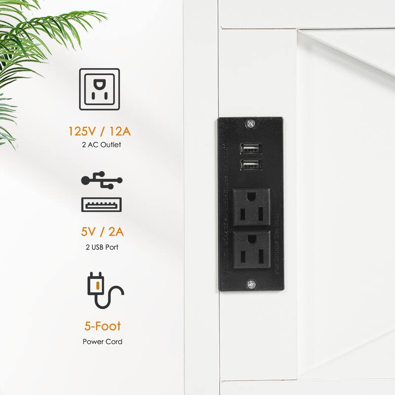 Square Lift-Top Center Table, Sofa Table with Built-In USB, Coffee Table with Barn Door, Dining Table with Power Outlets