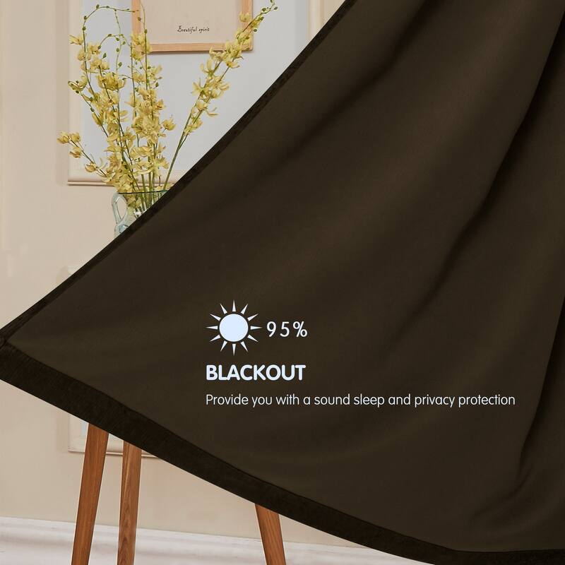 Subrtex Blackout Curtain Solid Thermal Window Drapes Panel Pair
