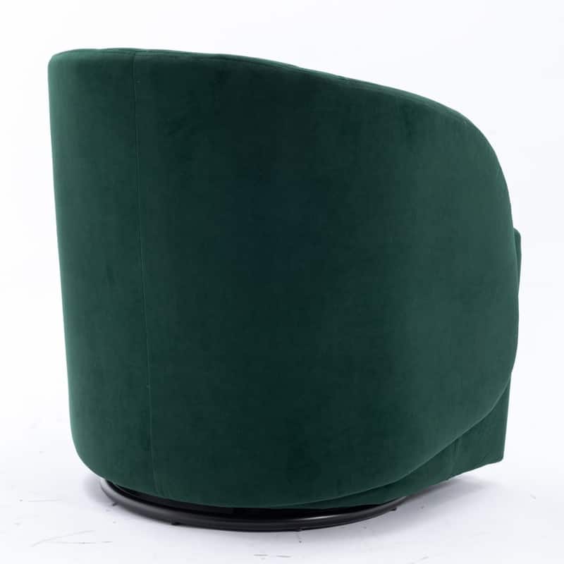21.06"Seat Width Soft Velvet Fabric Swivel Chair For Living Room