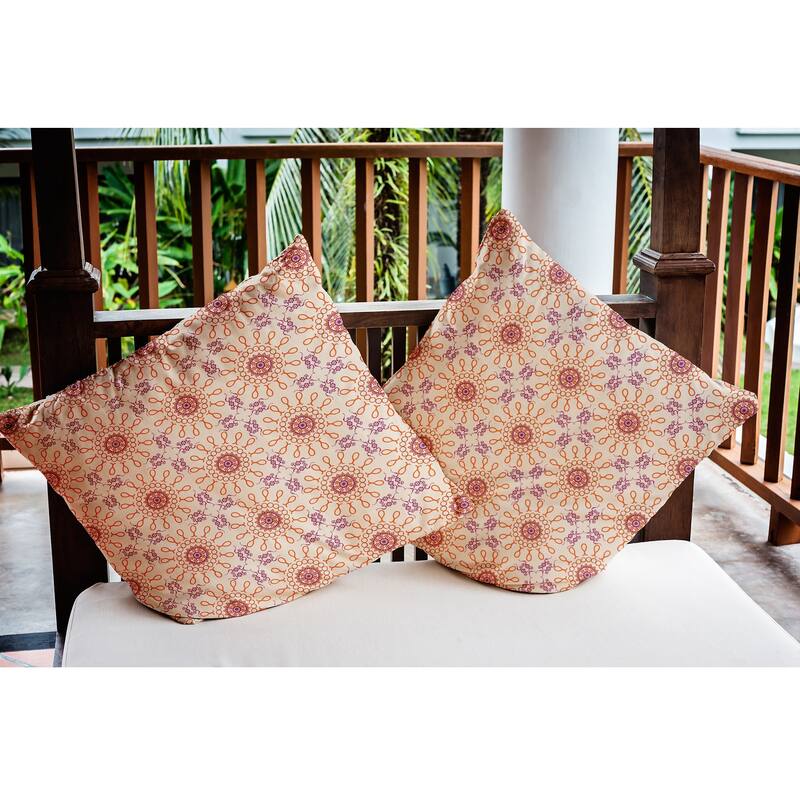 Sun Tile Indoor/Outdoor Throw Pillow