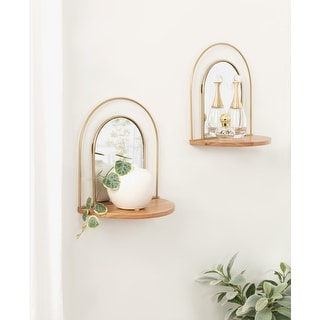 Kate and Laurel Reverie Mirror Wall Sconce Set - 2 Piece