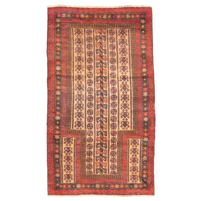 ECARPETGALLERY Hand-knotted Teimani Tan Wool Rug - 2'9 x 5'0