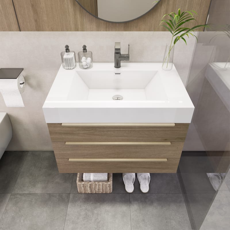 Noble 30" Wall Mounting Vanity with Reinforced Acrylic Sink