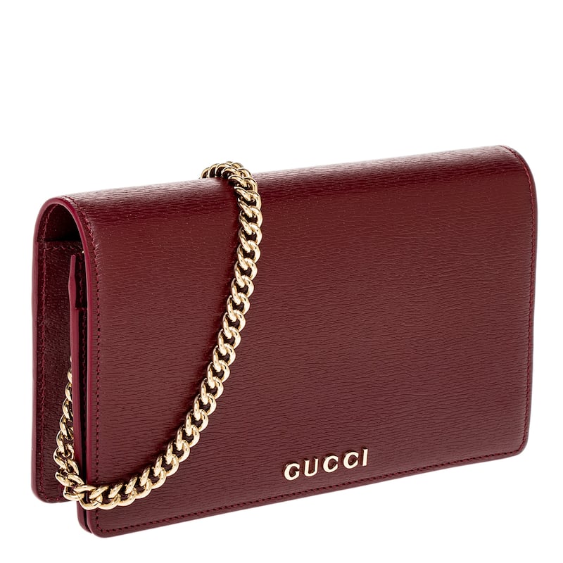 Gucci Chain Wallet with Gucci Script