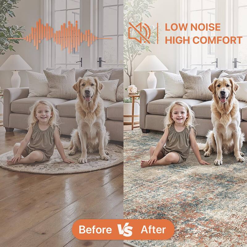 Mcow Low Pile Machine Washable Non-Slip Area Rug