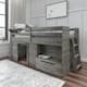 Max and Lily Farmhouse Twin Loft Bed with 1 Drawer - Driftwood
