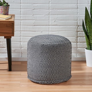 Barthol Boho Fabric Cylinder Pouf by Christopher Knight Home