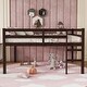 preview thumbnail 3 of 4, Rubber Wood Full Loft Bed with Ladder,Espresso