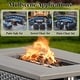 preview thumbnail 11 of 12, Fire Pit with Table Patio Rattan Sofa Swivel Chair - Grey cushion