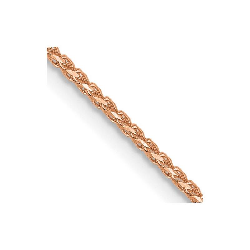 Curata 14k Rose Gold .95mm Diamond-Cut Open Franco Chain Necklace Options: 16 18 20 24