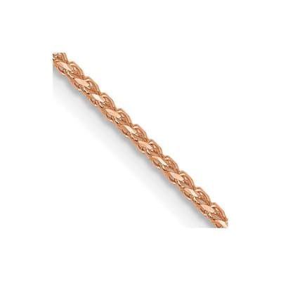 Curata 14k Rose Gold .95mm Diamond-Cut Open Franco Chain Necklace Options: 16 18 20 24