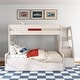 preview thumbnail 5 of 30, Max and Lily Modern Farmhouse Twin Over Full Bunk Bed With Staircase and Trundle