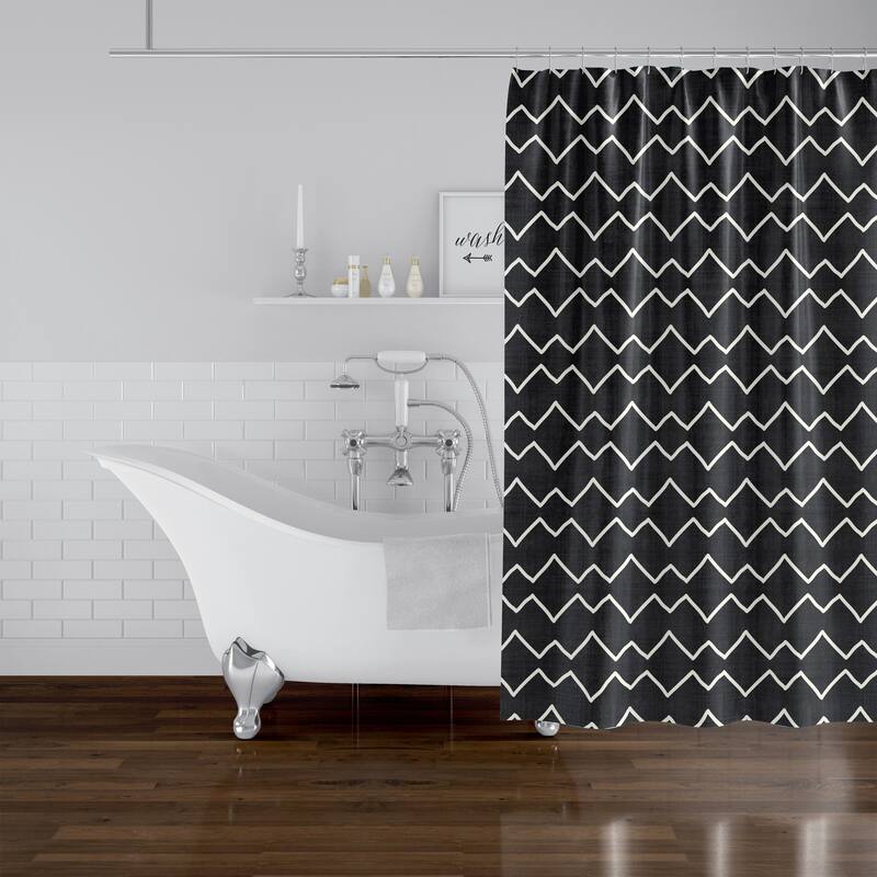 URBANA BLACK & WHITE Shower Curtain by Erin Vanessa Bed Bath & Beyond