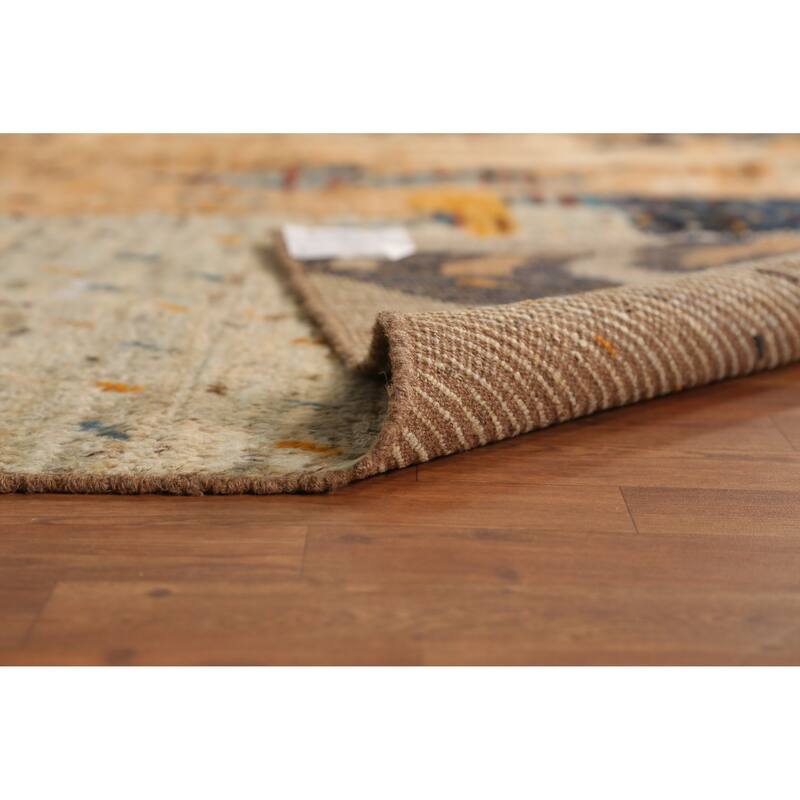 Multi-Color Moroccan Oriental Area Rug Hand-Knotted Wool Carpet - 6'2" x 9'8"