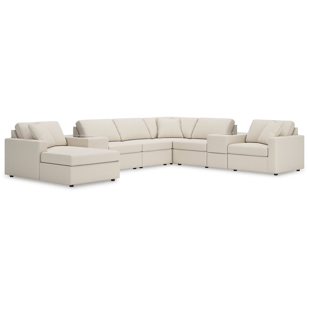 Signature Design by Ashley Modmax 8-Piece Sectional with Chaise and Storage Consoles - 157" W x 124" D x 36" H