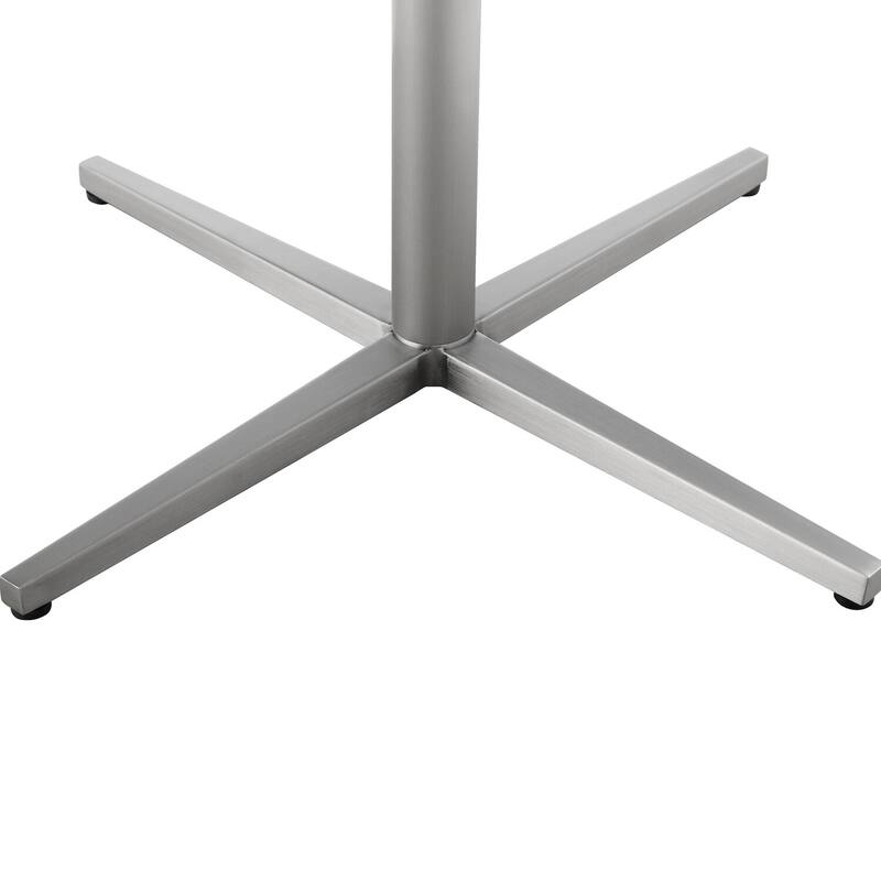 23.5 in. Red and Chrome Square Metal End Table, Sturdy Build End Side Table for Living Rooms