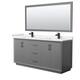 Option Dark Gray / White Cultured Marble Top / Matte