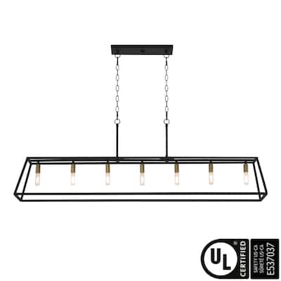 7-light Large Modern Farmhouse Kitchen Island Lighting - 55''