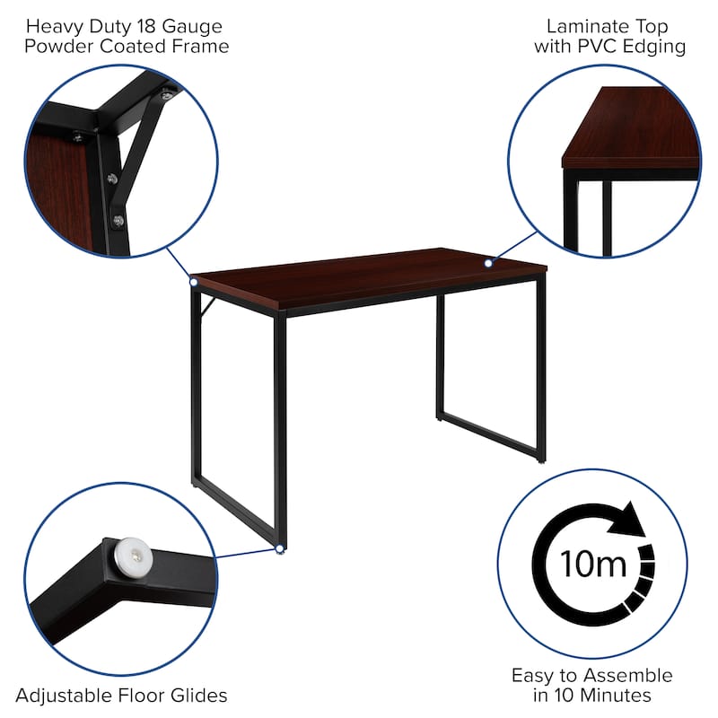 Commercial Grade Industrial Style Office Desk - 47" Length