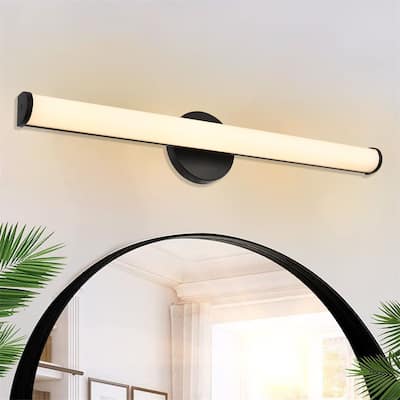 Modern 30" Black LED Bathroom Light