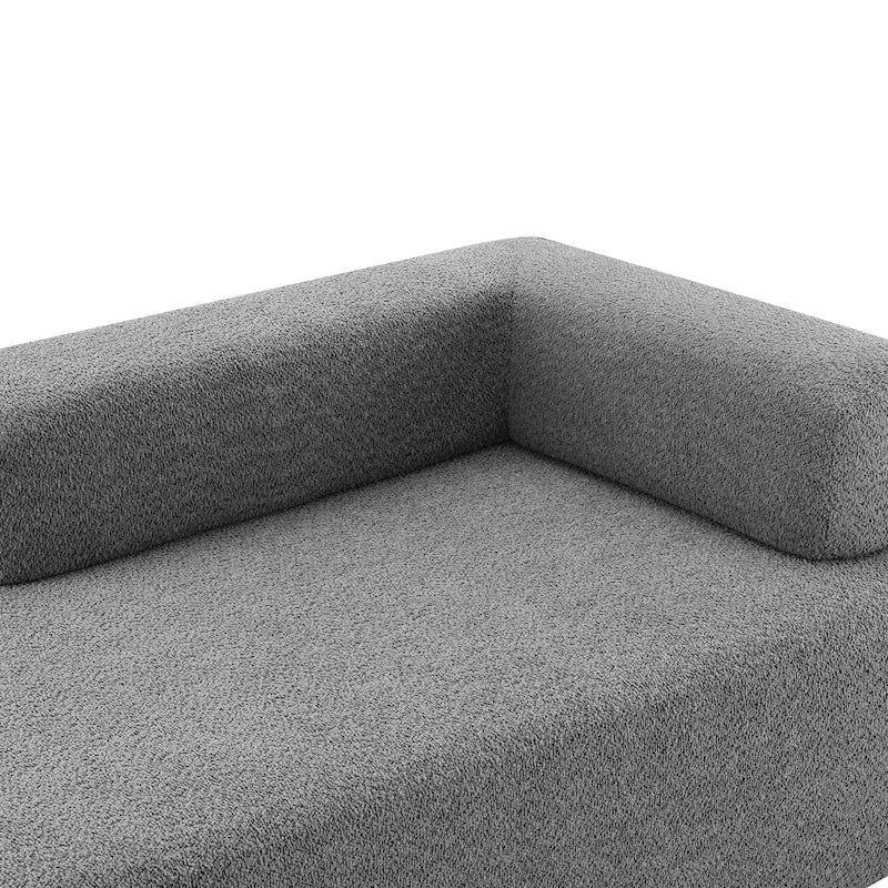 Boucle Fabric Frame for Oversized U-Shaped Sofa, Convertible Sofa Bed