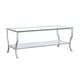 preview thumbnail 2 of 4, Saide Rectangular Glass Top Coffee Table Chrome