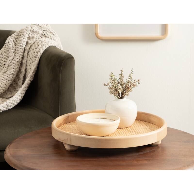 Kate and Laurel Planche Round Woven Tray