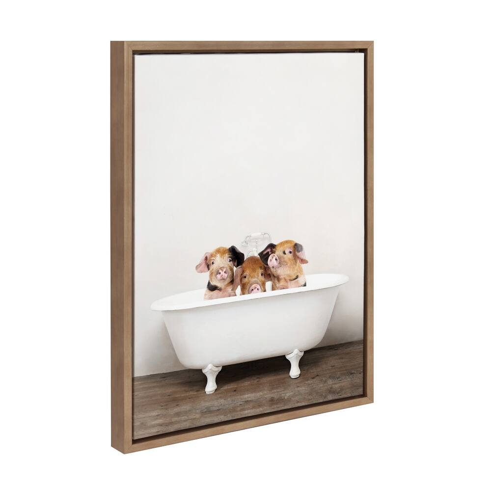 Kate and Laurel Sylvie Three Little Pigs Canvas by Amy Peterson