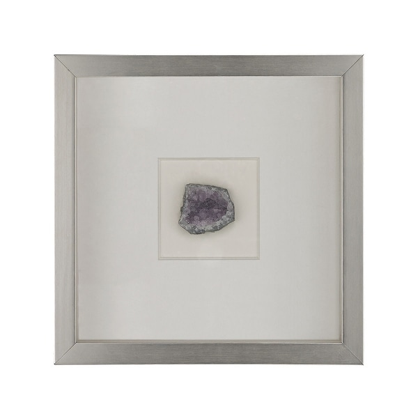 Elk Home 168-007 Natural Mineral 12" X 12" Wall Decor - Silver / Violet Minerals