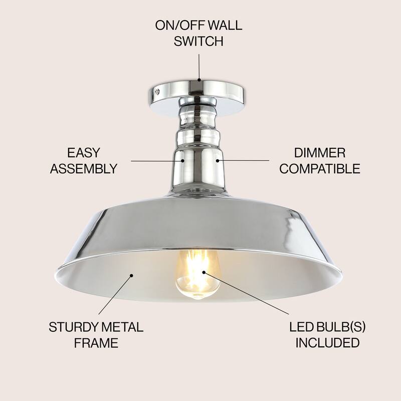 Cassidy 14" LED Semi-Flush Mount, by JONATHAN Y