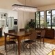 preview thumbnail 18 of 17, Modern Black Crystal Chandelier 40 in. 8-Light Kitchen Island Pendant Lighting