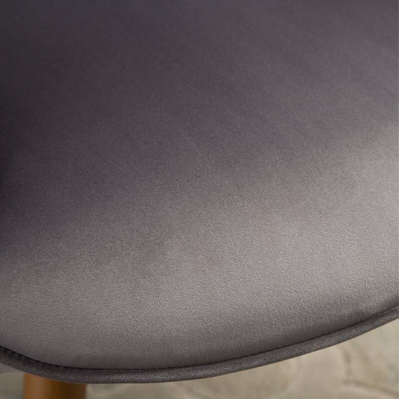Gray Modern 30" Polyester Button Tufted Accent Chair with Solid Wood Frame for Living Room