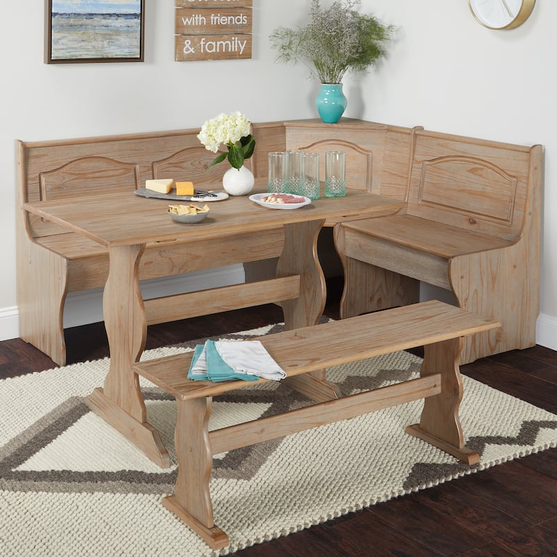 Simple Living Knox Nook 3-piece Dining Set - Rustic Natural