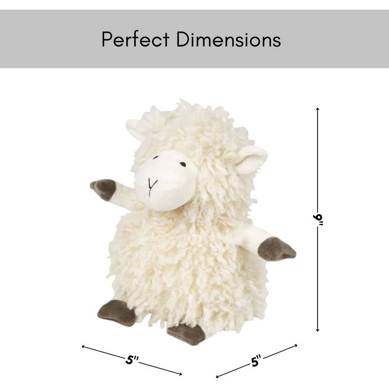 Decorative Sheep Door Stopper, 2.3 lb Weighted, Ecru - 9"H x 5"L x 5"W